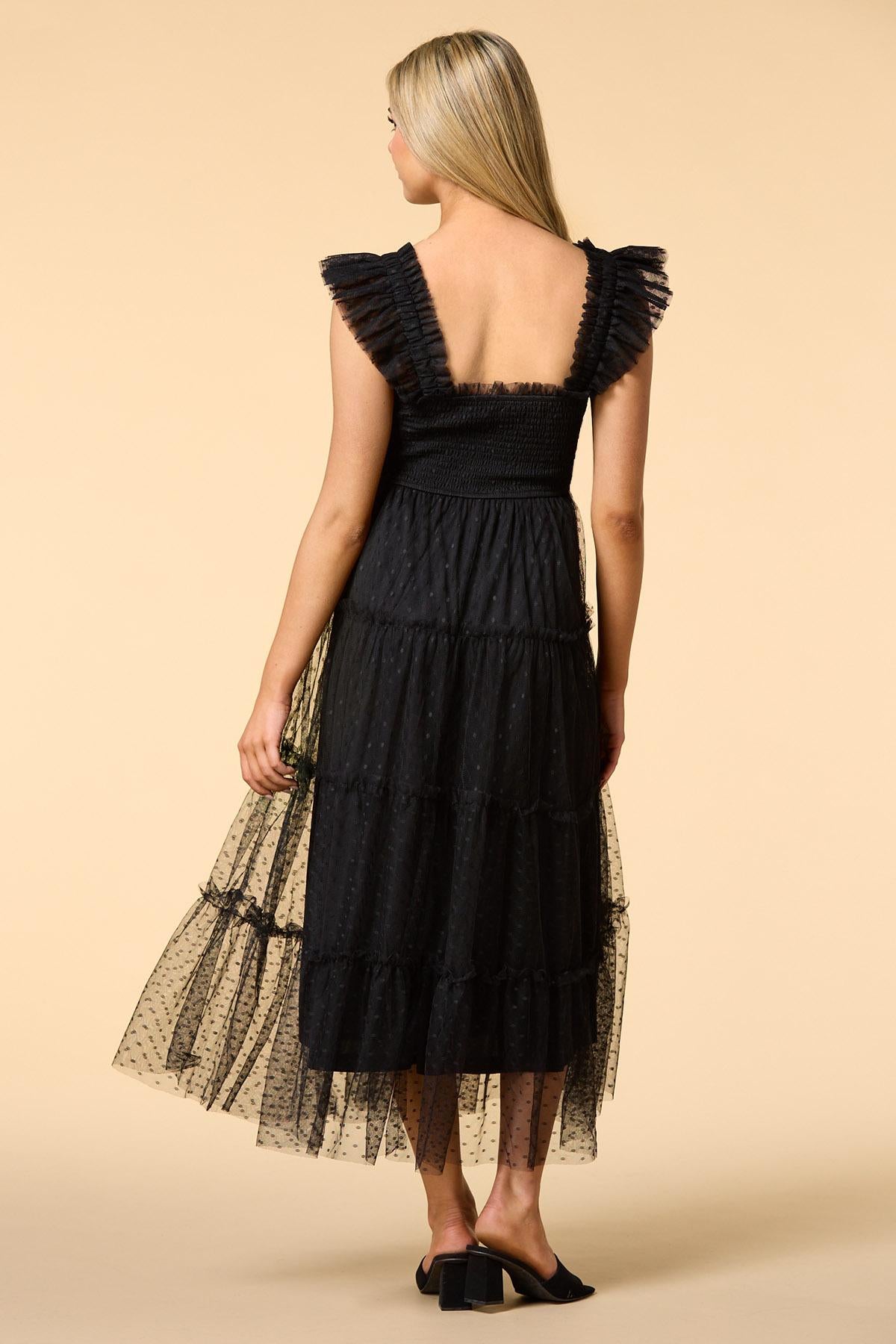 clip show mesh maxi dress Versona Trends