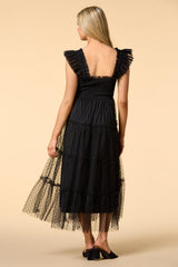 clip show mesh maxi dress Versona Trends