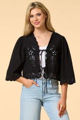 desert rose embroidered bolero Versona Trends|Accessories