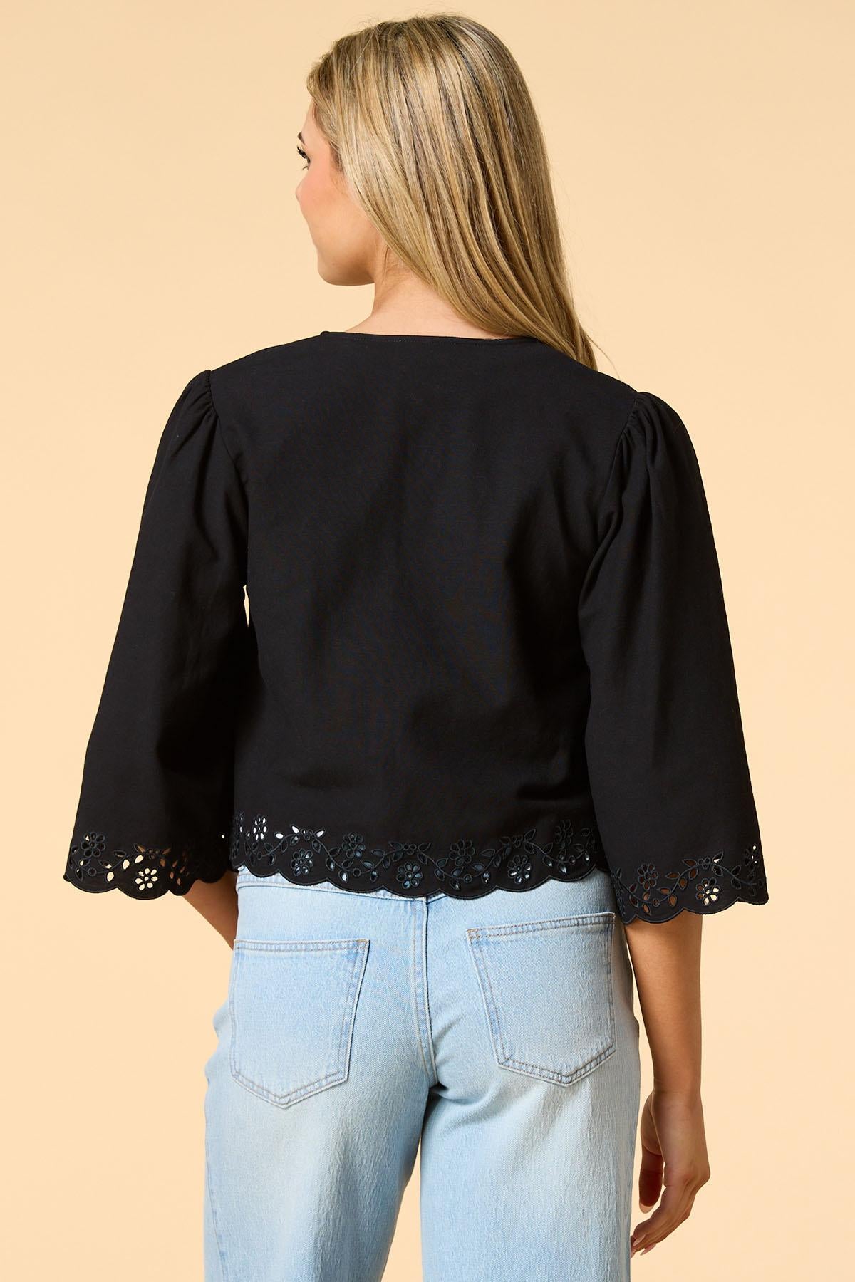 desert rose embroidered bolero Versona Trends|Accessories