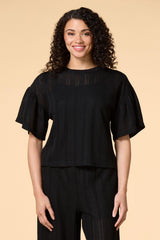 warmer winds open knit top Versona Trends
