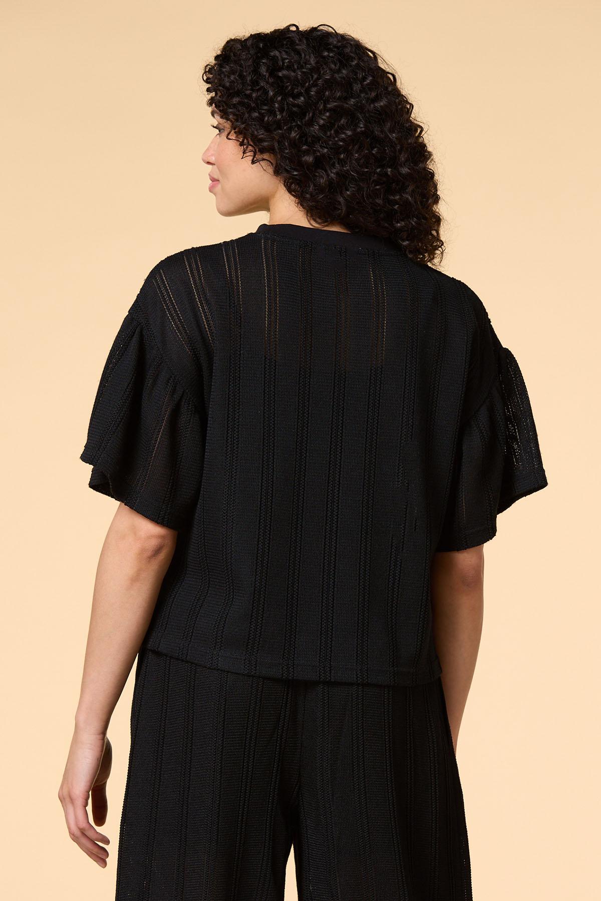 warmer winds open knit top Versona Trends