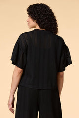 warmer winds open knit top Versona Trends