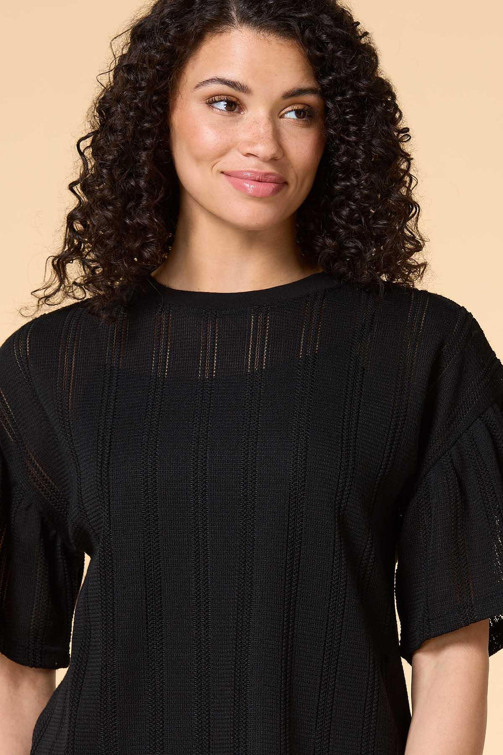 warmer winds open knit top Versona Trends