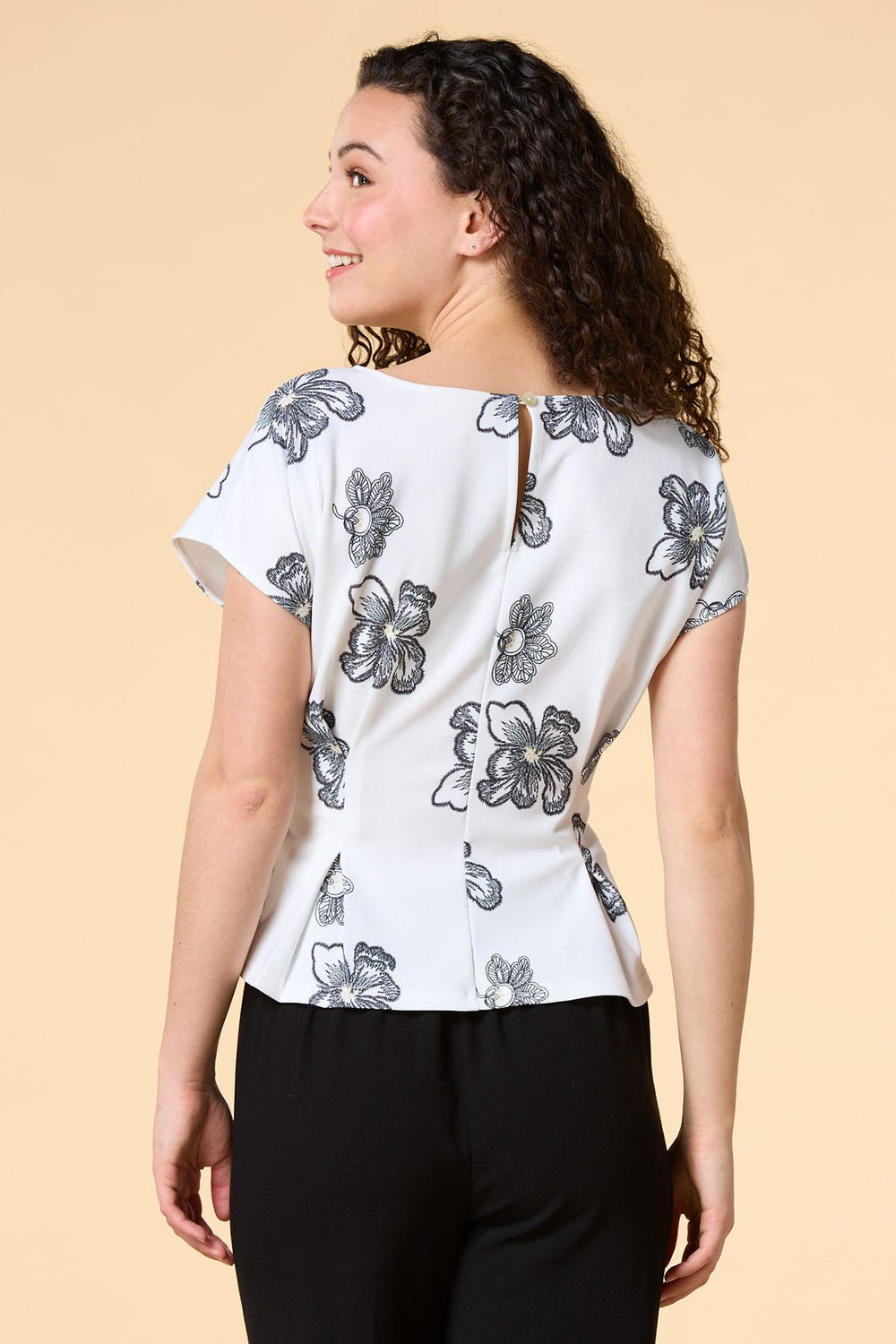 petal pleats crepe top Versona Trends
