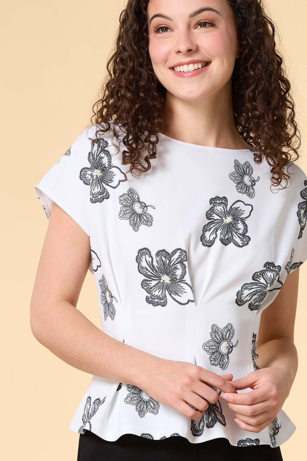 petal pleats crepe top Versona Trends