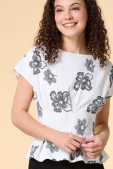 petal pleats crepe top Versona Trends