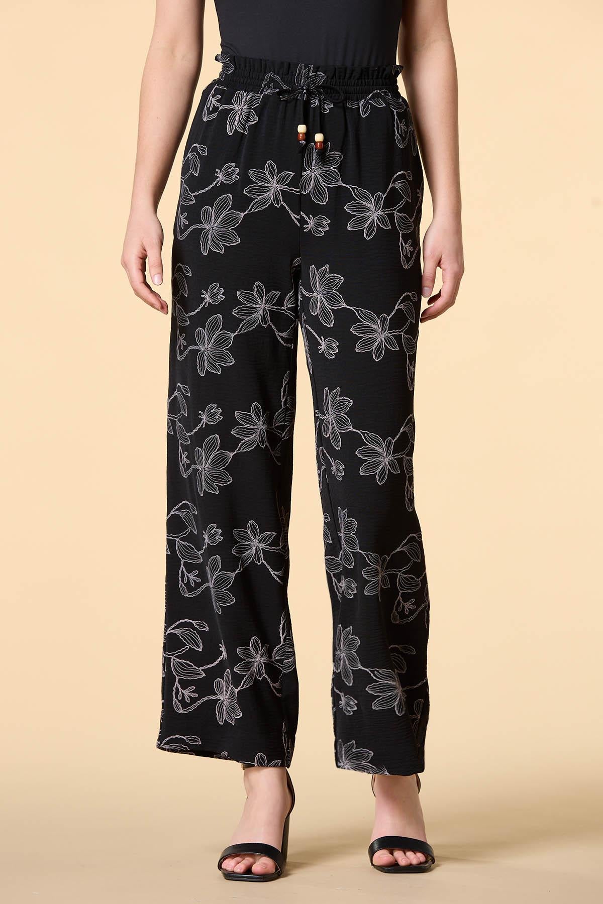 hook me up embroidered pants Versona Trends|Sale