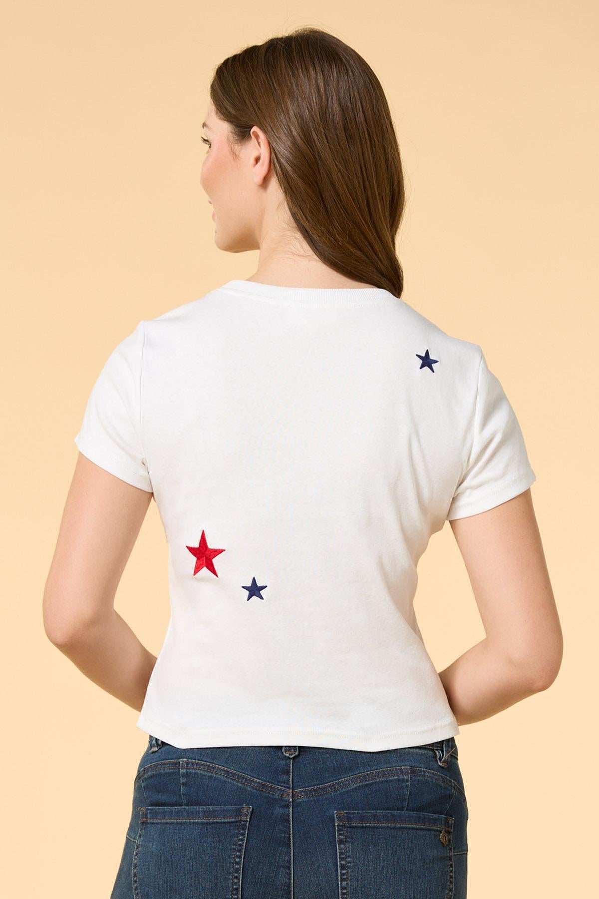 seeing stars embroidered top Versona Trends|Apparel