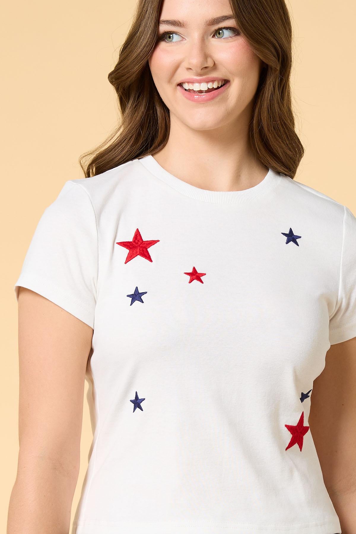 seeing stars embroidered top Versona Trends|Apparel