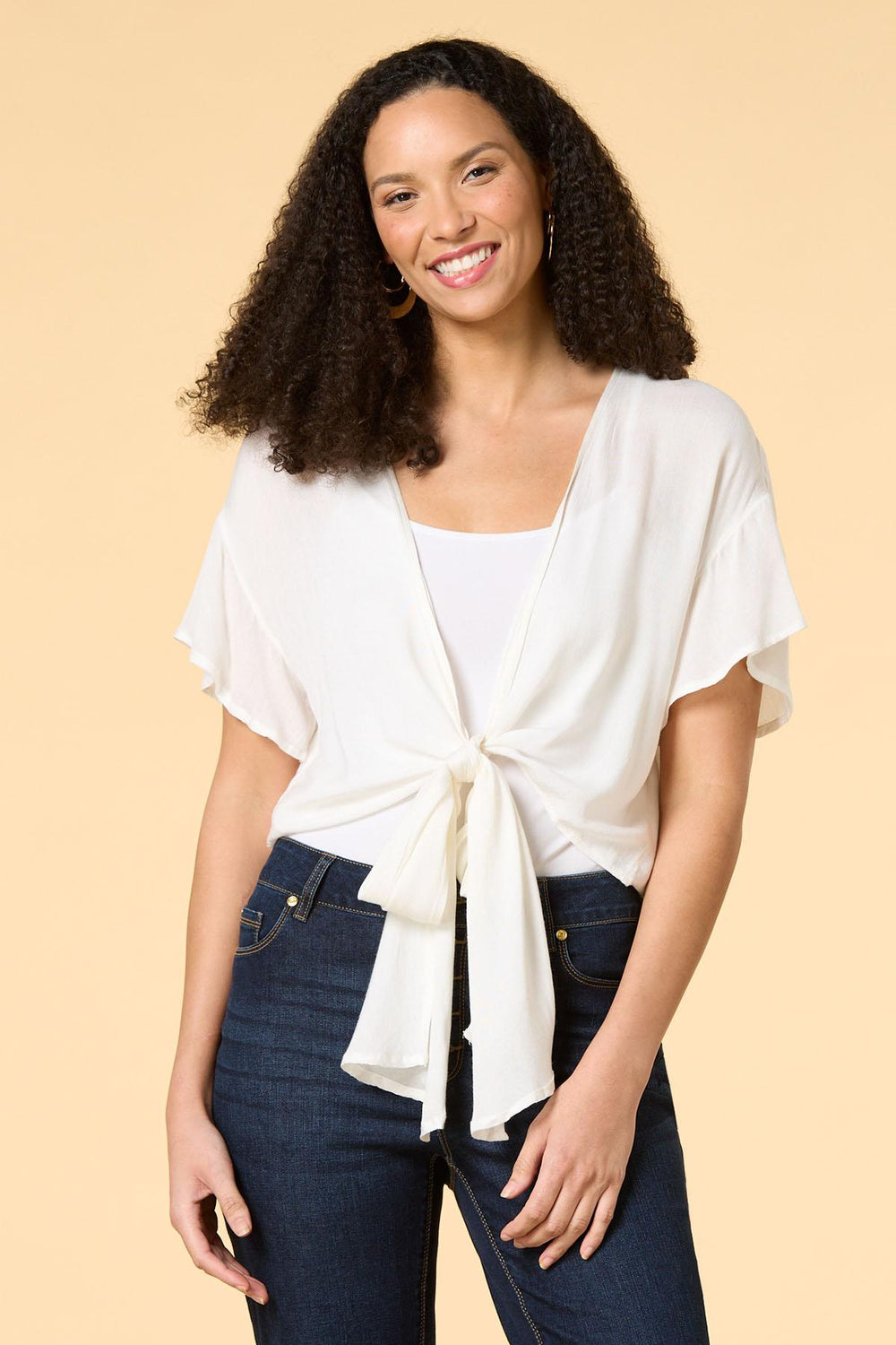 star spangled tie front ruana Versona Trends|Accessories