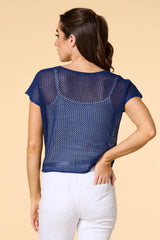 grand old flag open knit sweater Versona Trends|Apparel