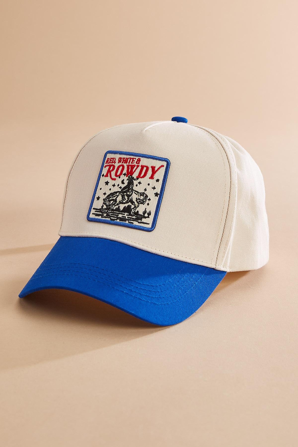 red white and rowdy trucker hat Versona Trends|Accessories