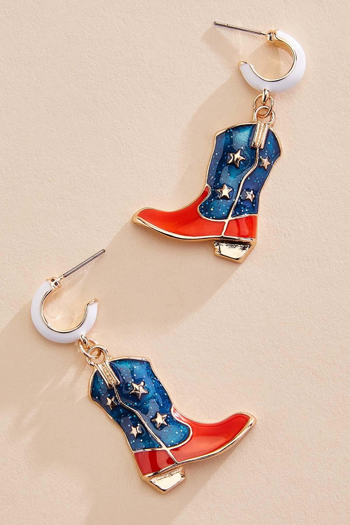 americana boot icon earrings Versona Trends