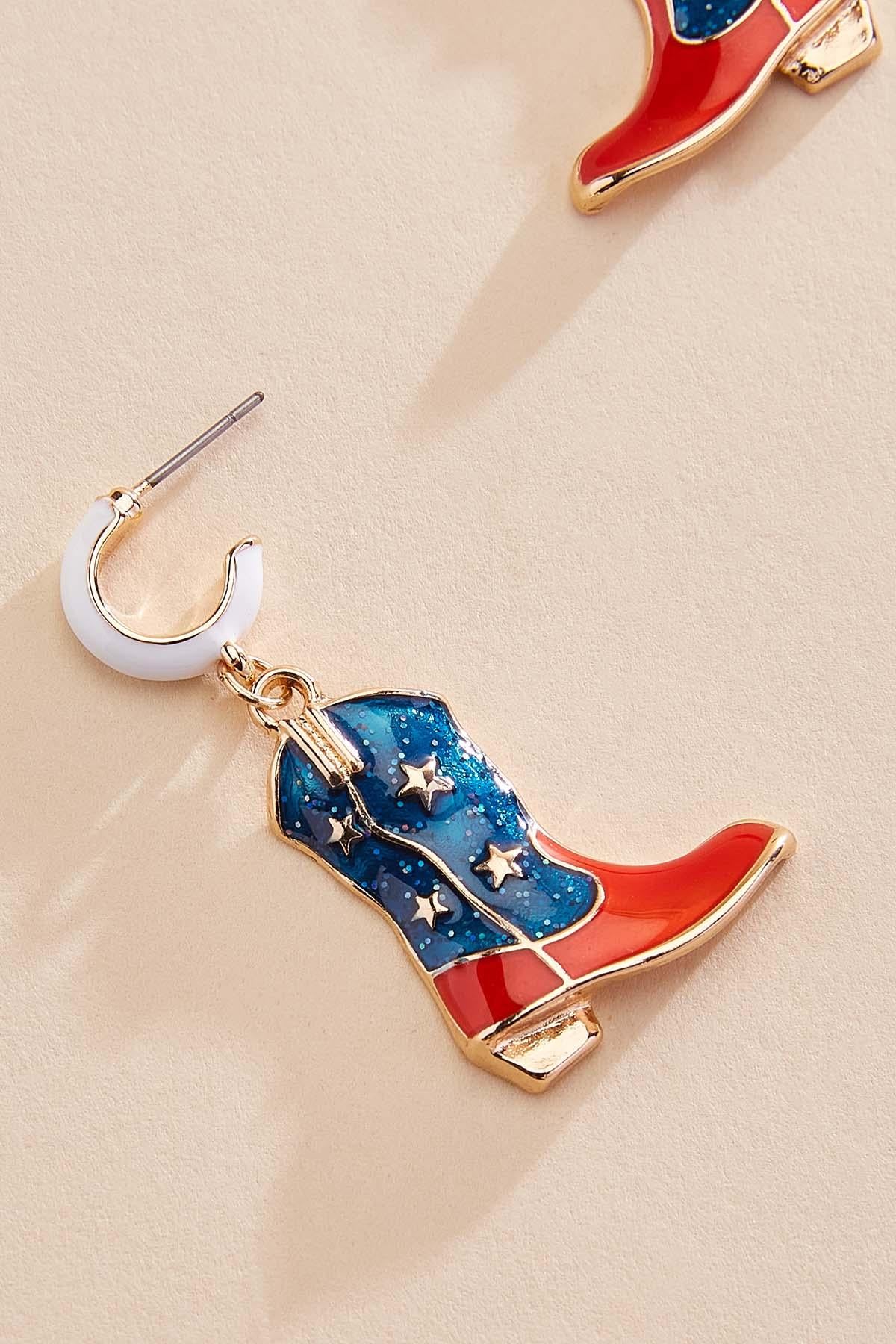 americana boot icon earrings Versona Trends
