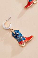 americana boot icon earrings Versona Trends