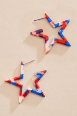 americana star hoop earrings Versona Trends