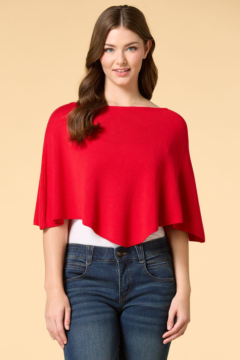 on the wave cropped knit poncho Versona Trends|Accessories