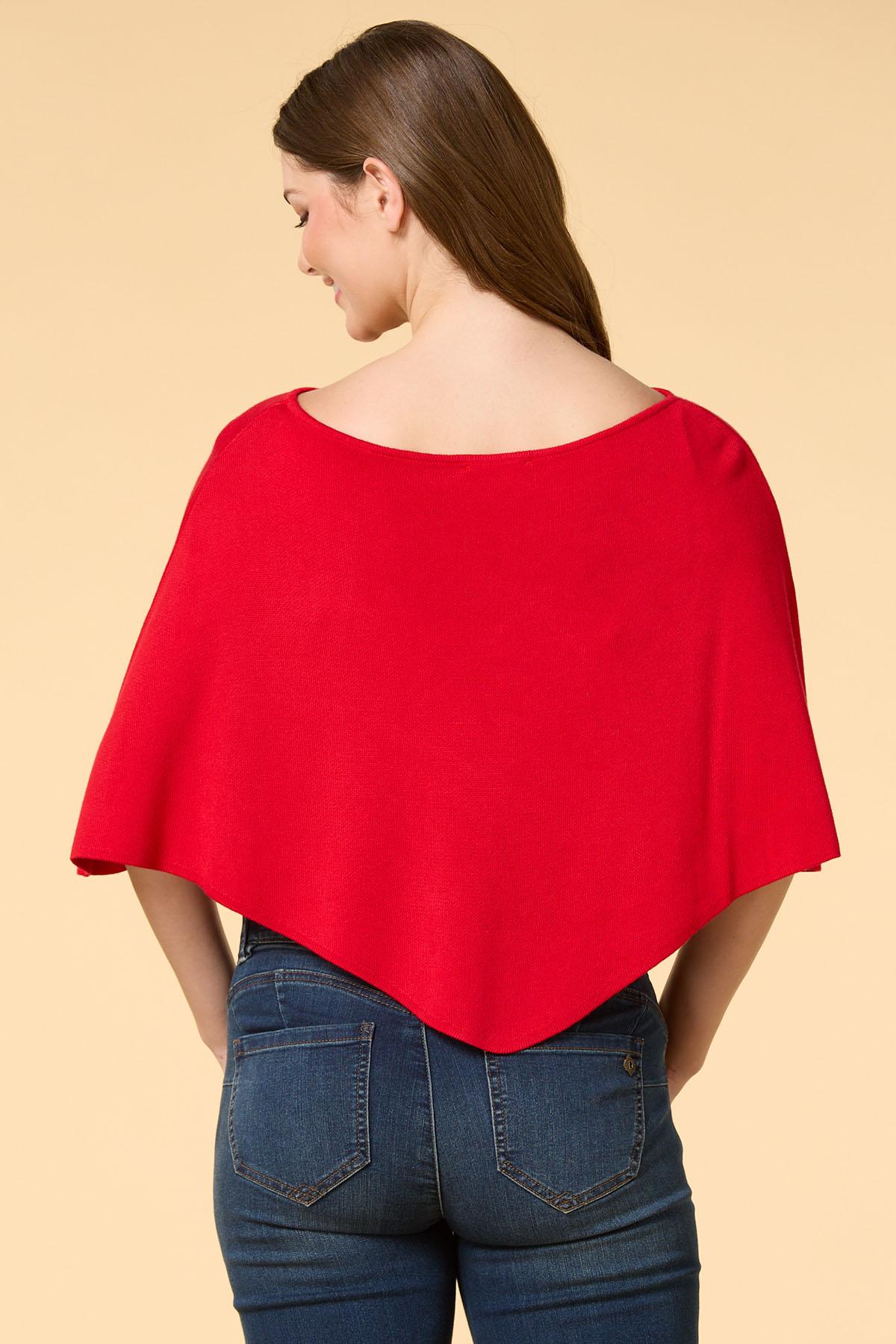 on the wave cropped knit poncho Versona Trends|Accessories