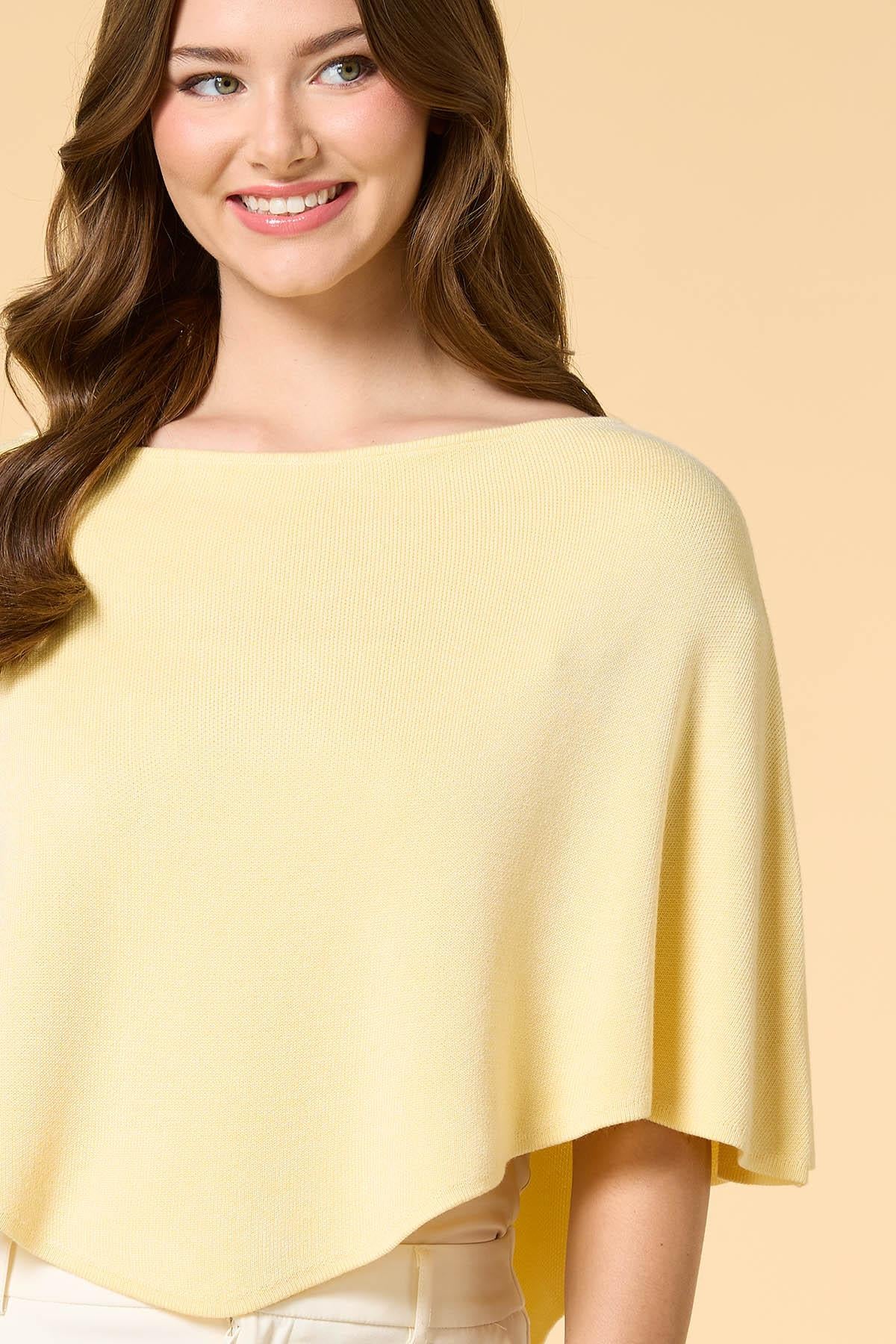 on the wave cropped knit poncho Versona Trends|Accessories