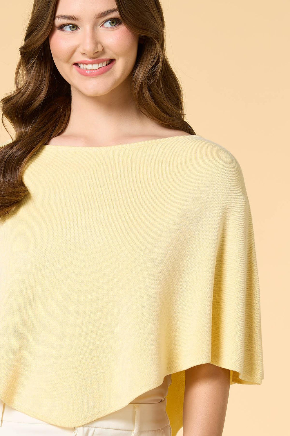 on the wave cropped knit poncho Versona Trends|Accessories