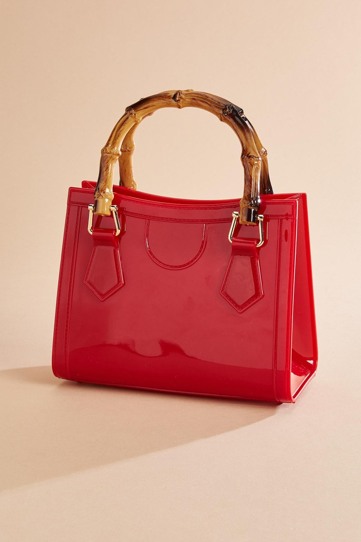 red jelly tote crossbody Versona Trends|Accessories