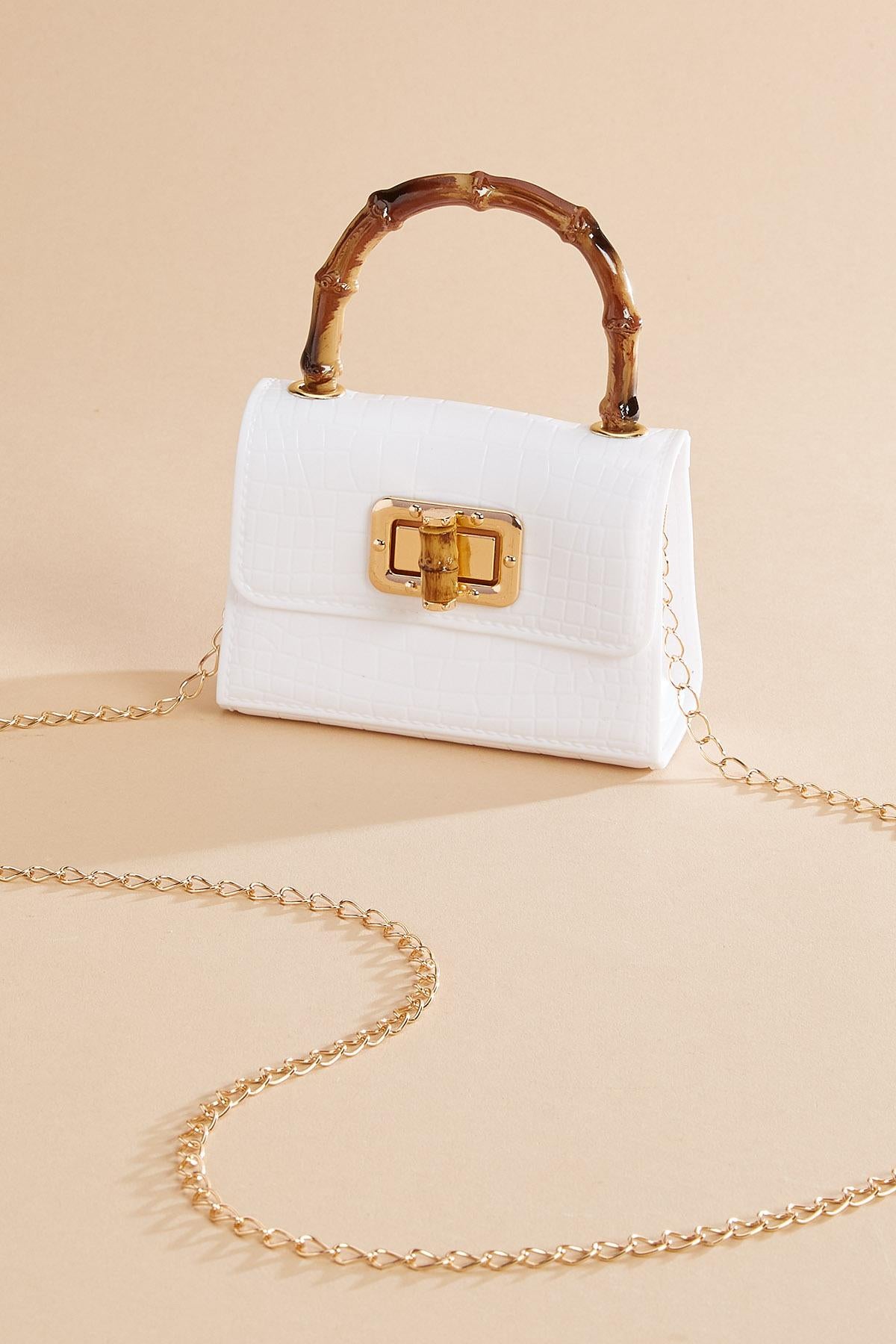 textured jelly bamboo handle crossbody Versona Trends|Accessories
