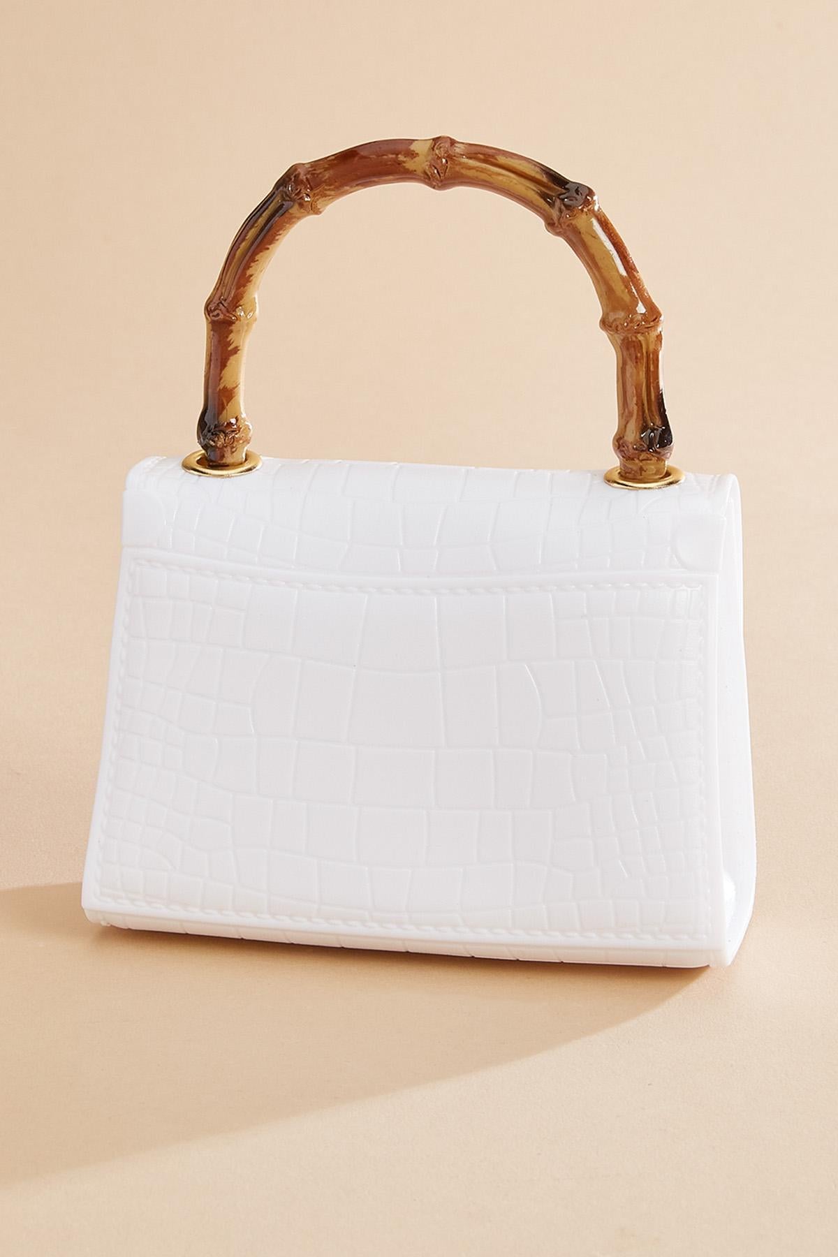 textured jelly bamboo handle crossbody Versona Trends|Accessories