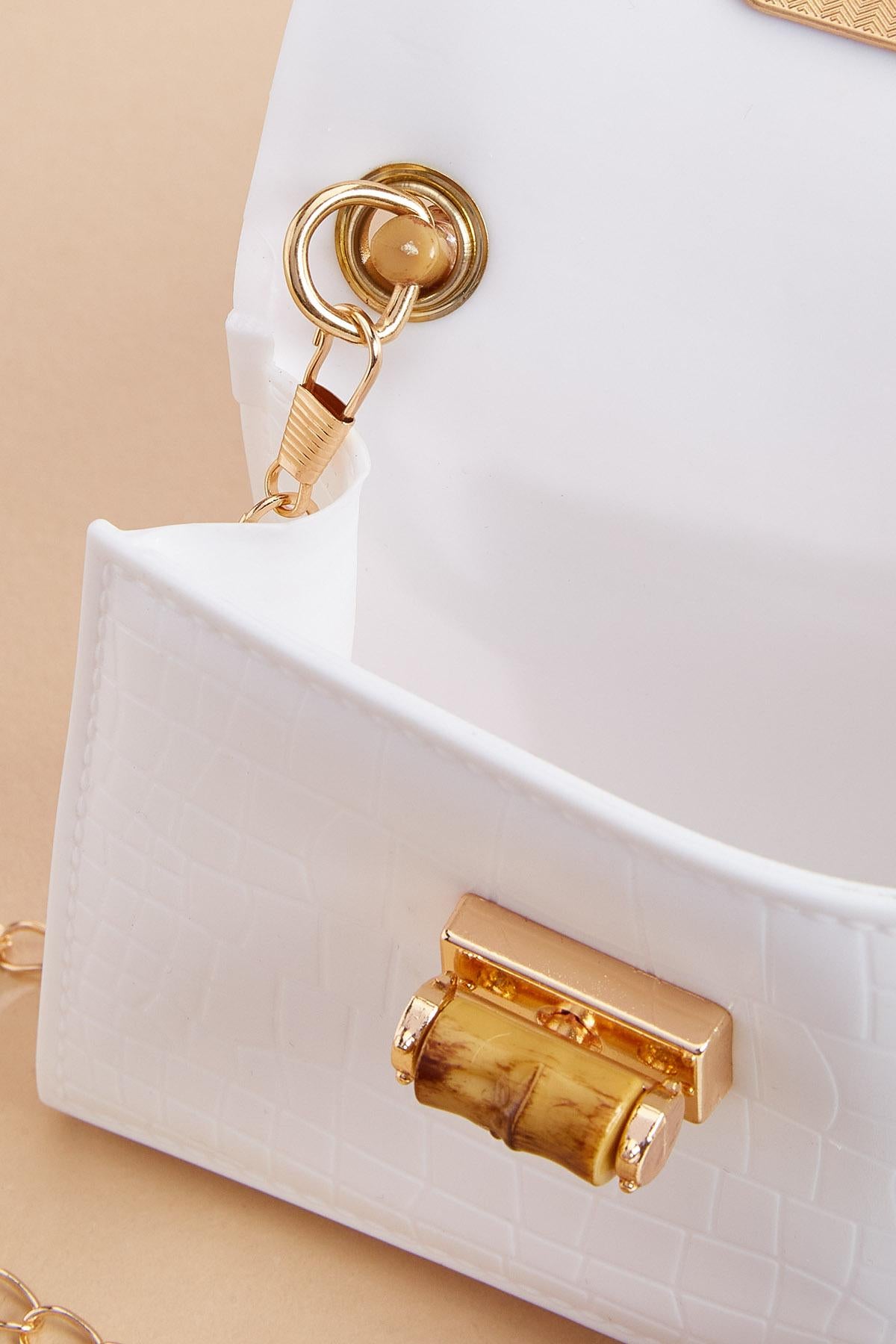textured jelly bamboo handle crossbody Versona Trends|Accessories