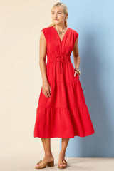 tier and now midi dress Versona Trends