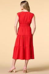 tier and now midi dress Versona Trends