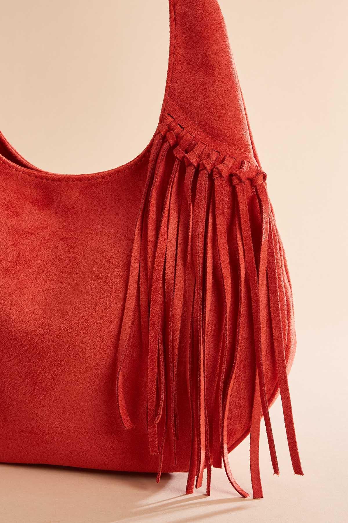 faux suede fringe hobo bag Versona Trends|Accessories