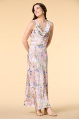 tea party satin maxi dress Versona Trends
