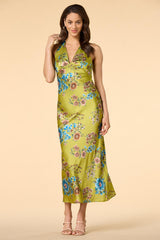 green gables satin maxi dress Versona Trends