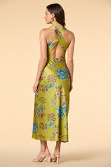 green gables satin maxi dress Versona Trends