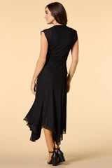 mesh and clean midi dress Versona Trends