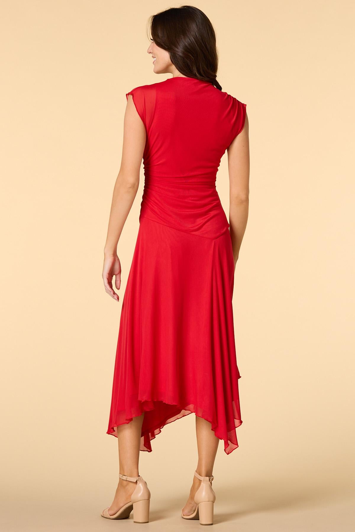 mesh and clean midi dress Versona Trends