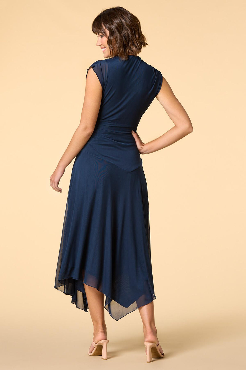 mesh and clean midi dress Versona Trends