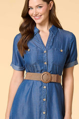 almost famous chambray maxi dress Versona Trends|Apparel