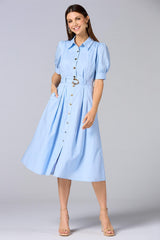 cache belted midi shirt dress Versona Caché