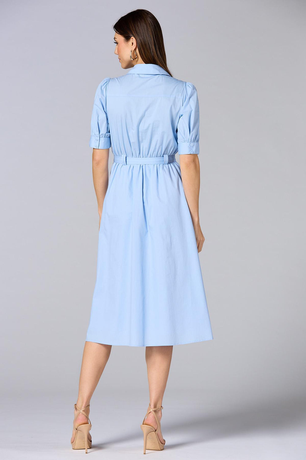 cache belted midi shirt dress Versona Caché
