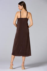 cache satin halter midi dress Versona Caché