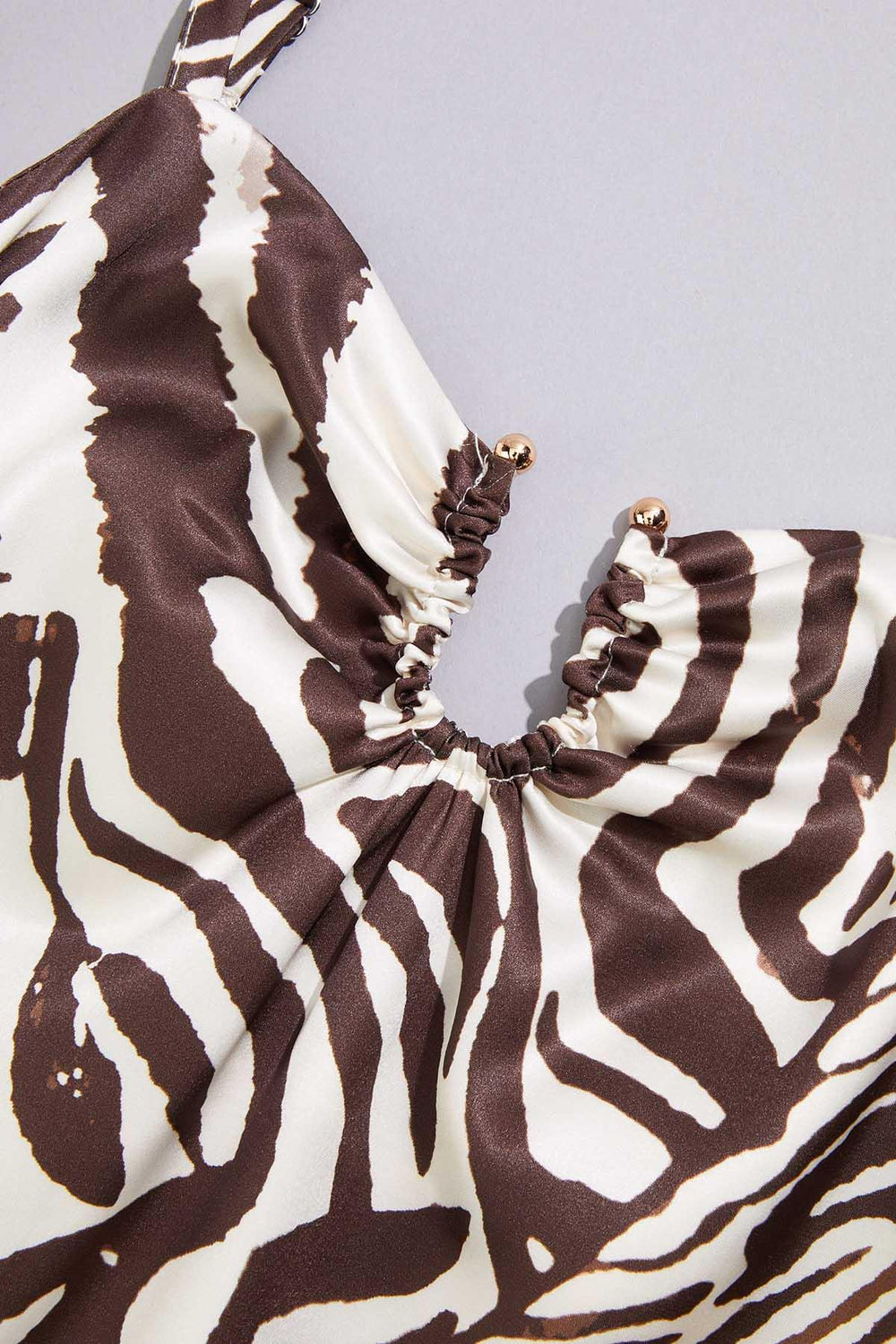 cache satin zebra midi dress Versona Caché