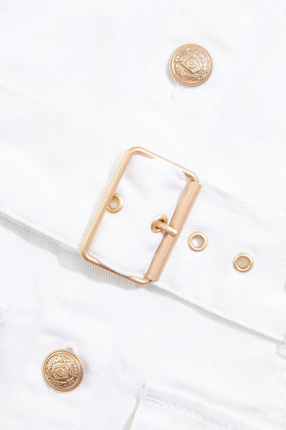 cache white denim dress Versona Caché
