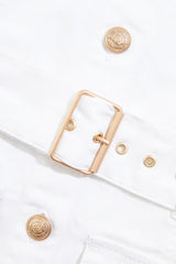 cache white denim dress Versona Caché