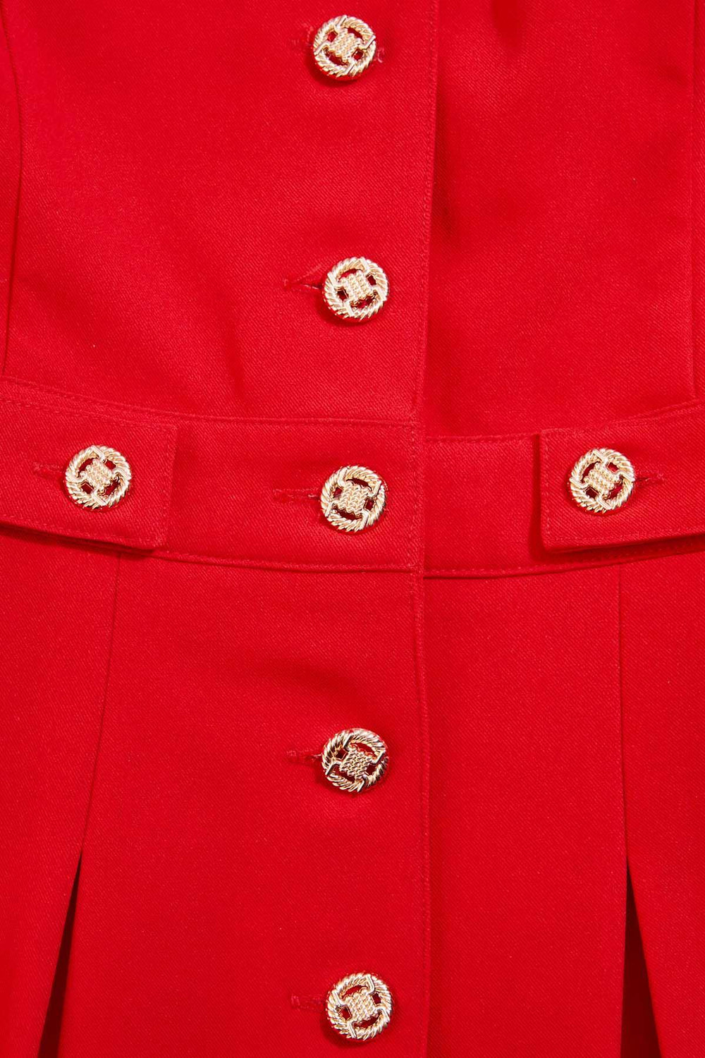 cache red button front jumpsuit Versona Caché