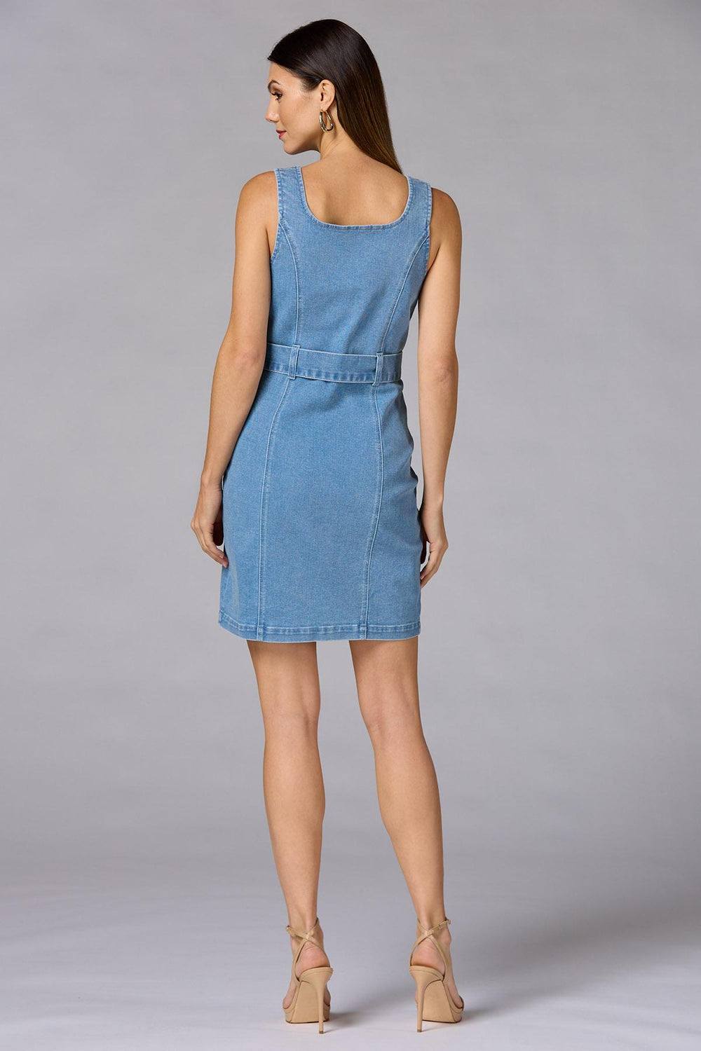 cache denim button down dress Versona Caché