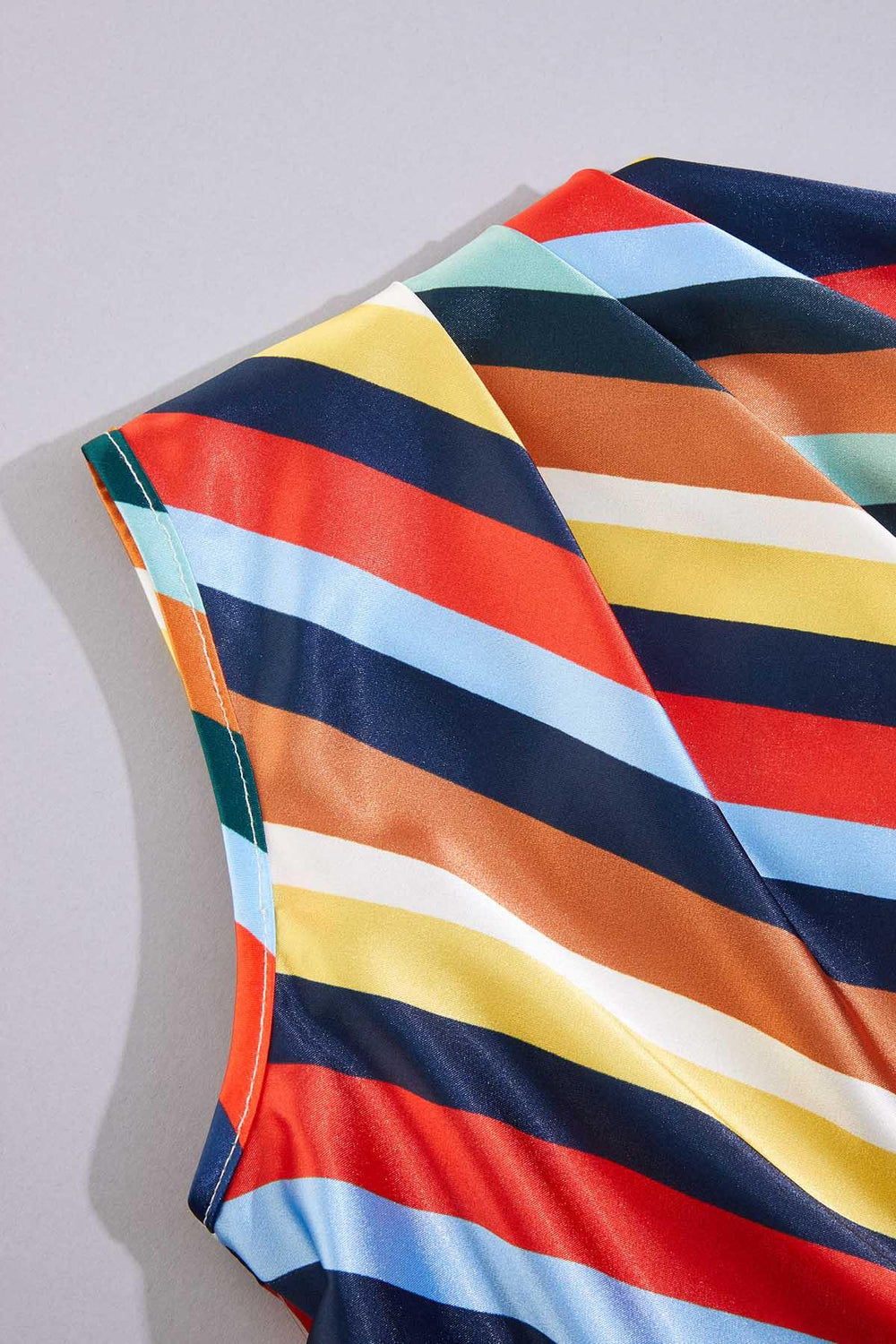 cache off the shoulder multicolor stripe top Versona Caché