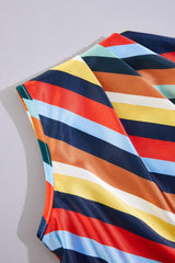 cache off the shoulder multicolor stripe top Versona Caché