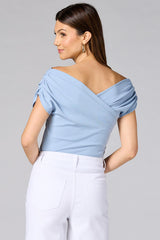 cache overlap off shoulder top Versona Caché